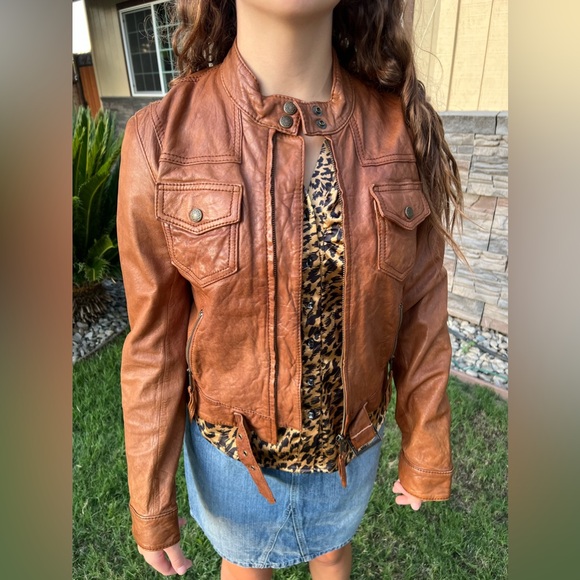 Vintage Y2K Lucky Brand Leather Jacket
